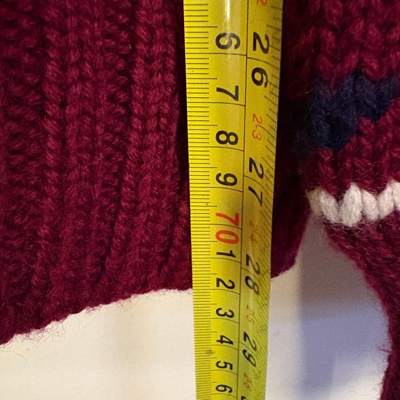 John Ashford Sport Hand Knits Men's L Wool Fair Isle Snowflake Sweater - Picture 3 of 5